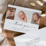 Simple Script Photo Collage Baby Thank You Card<br><div class="desc">Simple Script Photo Collage Baby Thank you card. The back includes a thank you message that you can personalize or remove if you prefer to hand write your thank you.</div>