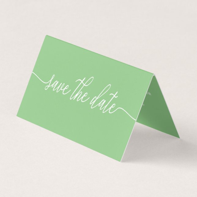 Simple Script Photo Save The Date Card (Front)