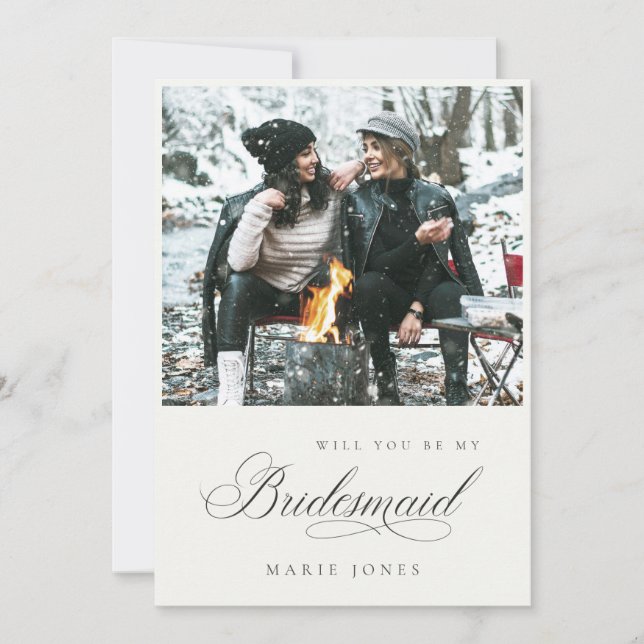 Simple script photo Seras-tu ma carte de demoisell (Devant)