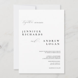 Simple Script Photo Wedding Invitation