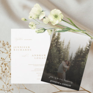 Simple Script Photo Wedding Invitation