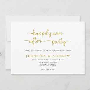 Simple Script    Reception Wedding Invitation