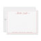 Simple script red border personalized stationery