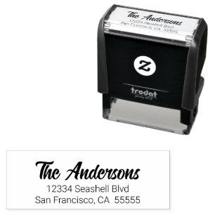 Simple Script Return Address Self-inking Stamp
