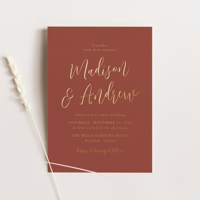 Simple Script Rust and Gold Wedding (Creator Uploaded)