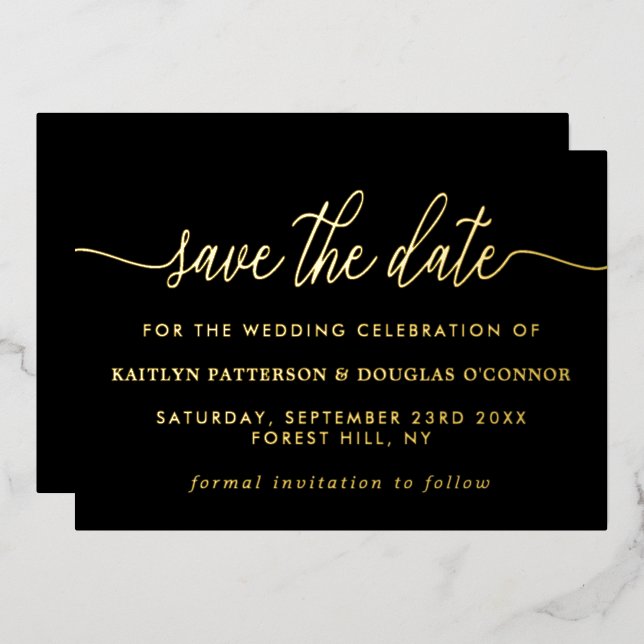 Simple Script Save The Date Real (Front/Back)