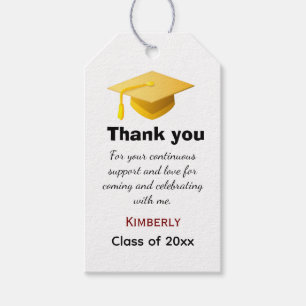 Simple script thank you Graduation party Gift Tags