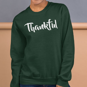Simple Script Thankful Mother Thanksgiving Holiday Sweatshirt