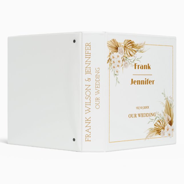 Simple script wedding photo album binder (Background)