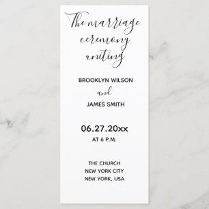 Simple Script Wedding Programs