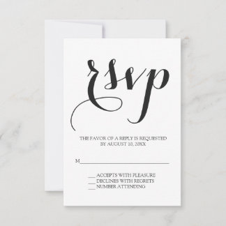 Simple script wedding RSVP
