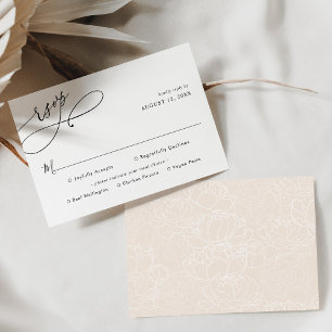 Simple Script Wedding Rsvp avec la carte d'options