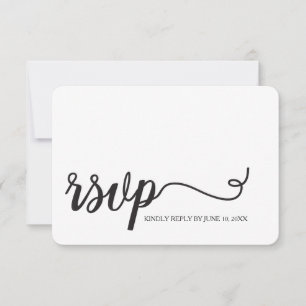 Simple Script Wedding RSVP Menu choices