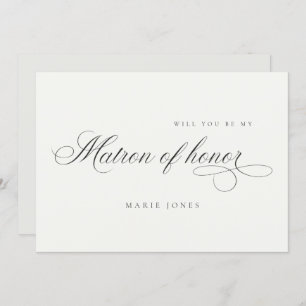 Simple Script Will you be my Matron of Honour Card