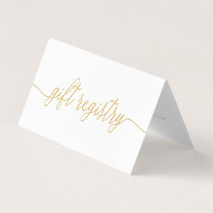 Simple Script With Photo Gift Registry Card