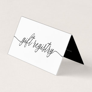 Simple Script With Photo Gift Registry Card