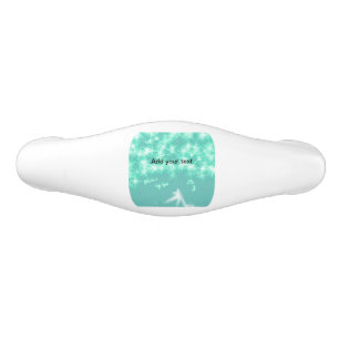 Simple sea blueglitter sparkle stars add your text ceramic drawer pull