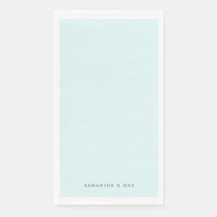 Simple Seafoam Personalized Modern Guest Paper  Napkin