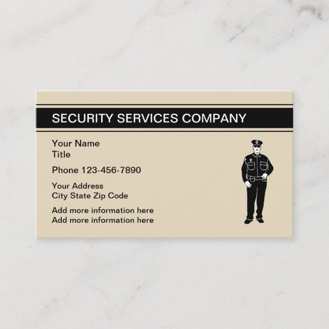 Simple Security Services Business Card (Front)