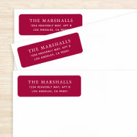 Simple Serif Last Name Cranberry Red