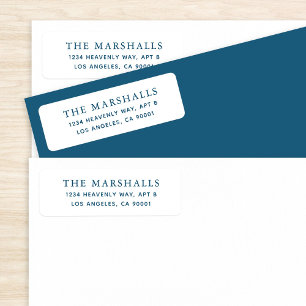 Simple Serif Last Name Dark Blue on White