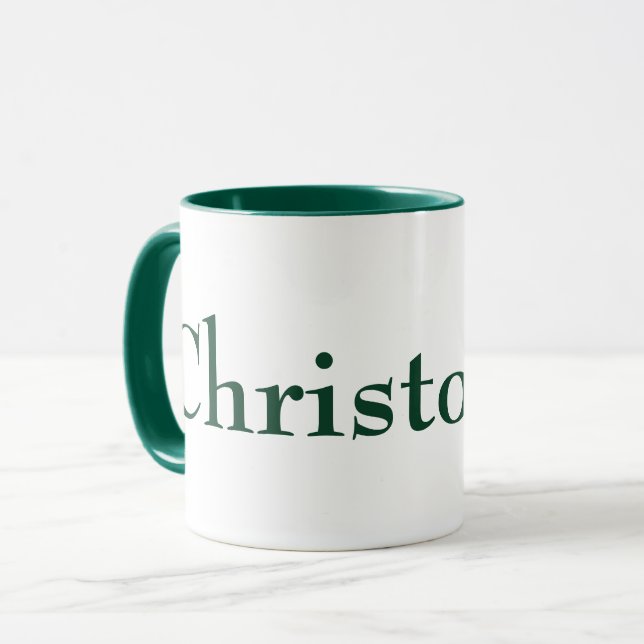 simple serif modern handsome personalized hunter mug (Front Left)