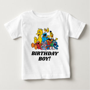 Simple Sesame Street Pals 1st Birthday Baby T-Shirt