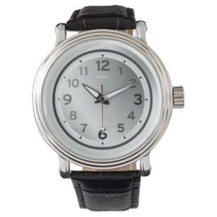 Simple Shaded Face Standard Number Watch