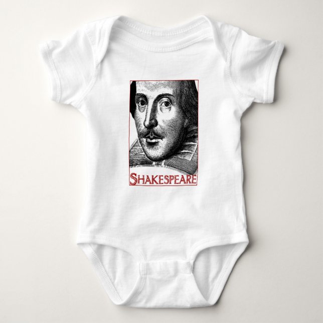 Simple Shakespeare Logo Baby Bodysuit (Front)
