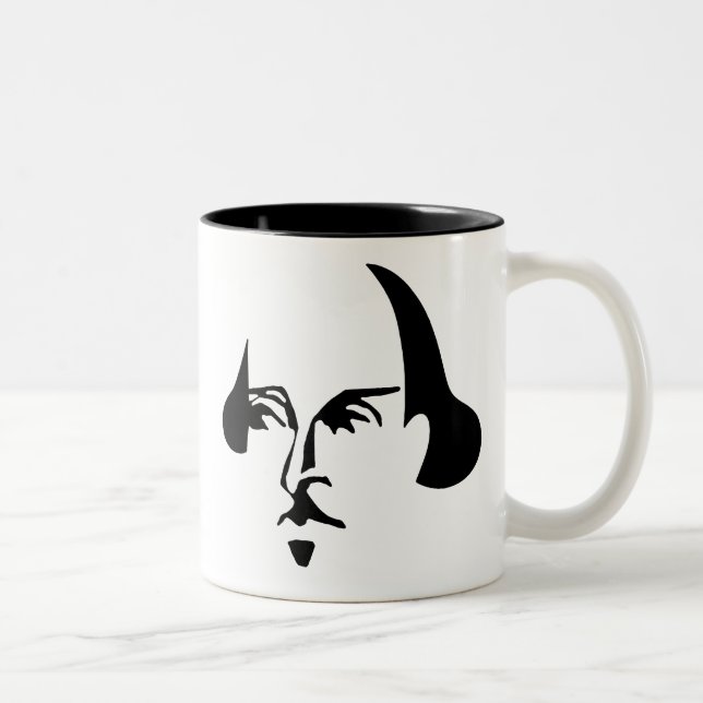 Simple Shakespeare Two-Tone Coffee Mug (Right)