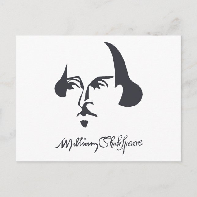 Simple Shakespeare with Signature Postcard (Front)