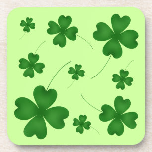 Simple shamrock design coaster