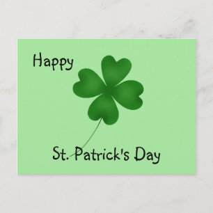 Simple shamrock design postcard