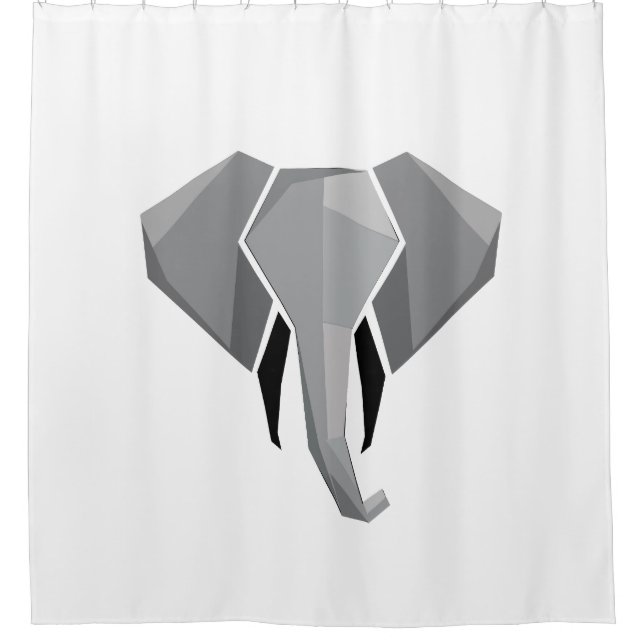 Simple Shapes Geometrics Elephant Head  (Front)