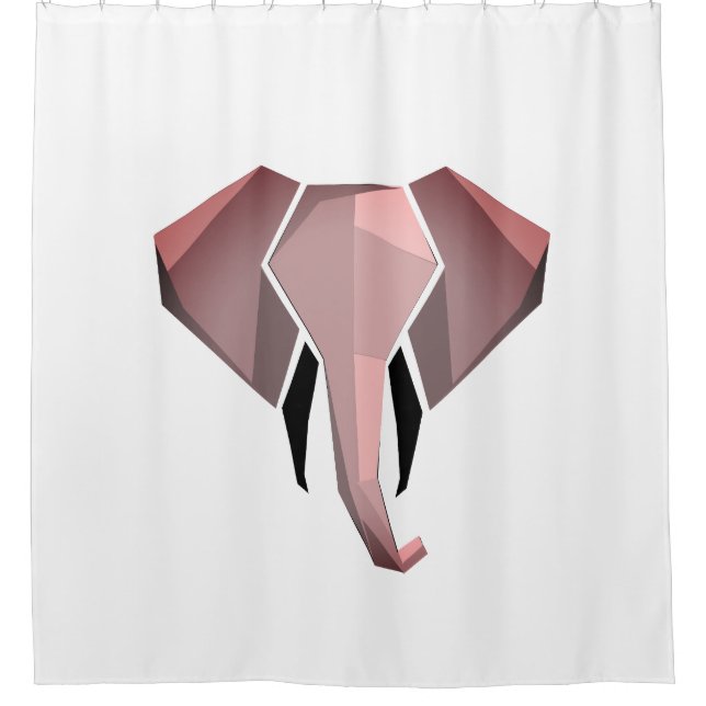 Simple Shapes Geometrics Elephant Head  (Front)