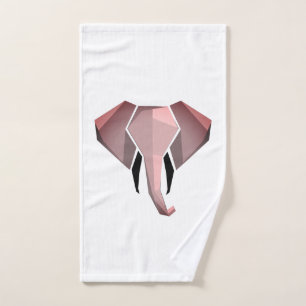 Simple Shapes Geometrics Elephant Head  Bath Towel Set