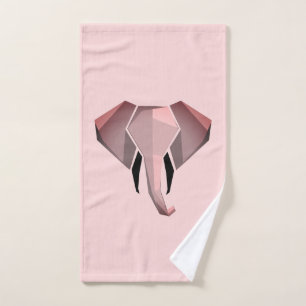 Simple Shapes Geometrics Elephant Head  Bath Towel Set