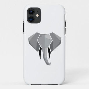 Simple Shapes Geometrics Elephant Head  iPhone 11 Case