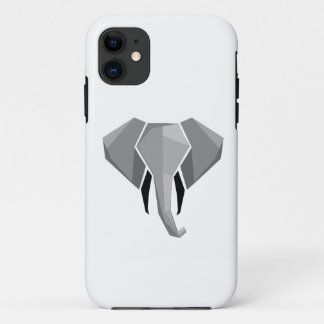 Simple Shapes Geometrics Elephant Head iPhone 11 Case