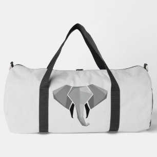 Simple Shapes Geometrics Elephant Head Duffle Bag