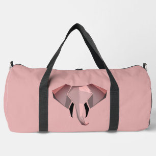 Simple Shapes Geometrics Elephant Head  Duffle Bag