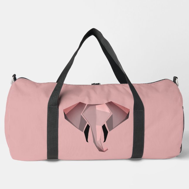 Simple Shapes Geometrics Elephant Head  Duffle Bag (Front)