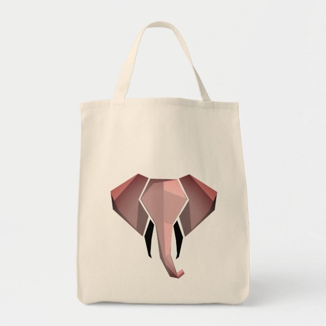 Simple Shapes Geometrics Elephant Head  Tote Bag (Front)