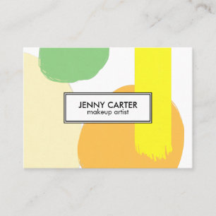 Simple Shapes Minimalist Cool Green Gold Business Card