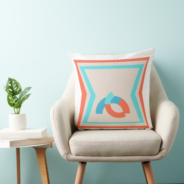 Simple shapes throw pillow (Chair)