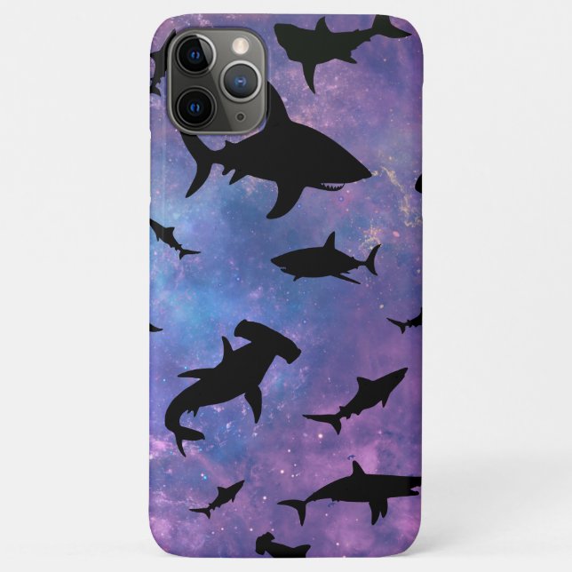 Simple shark fish jaws whale ocean galaxy pattern Case-Mate iPhone case (Back)