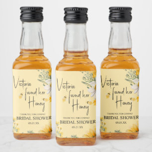 Simple She’s Found Her Honey Bee Bridal Shower Liquor Bottle Label