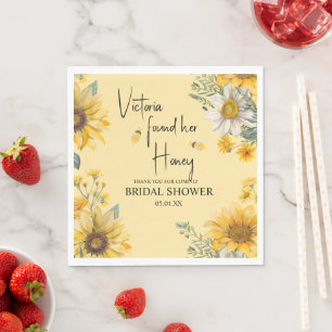 Simple She’s Found Her Honey Bee Bridal Shower Napkin