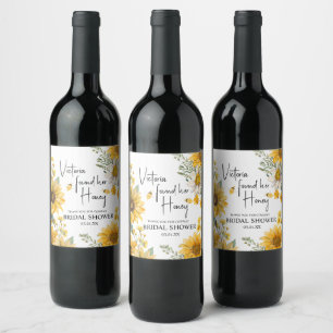 Simple She’s Found Her Honey Bee Bridal Shower Wine Label