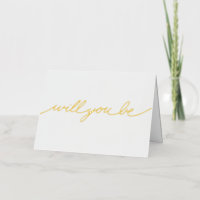 Simple Shiny Bridesmaid Foil Greeting Card